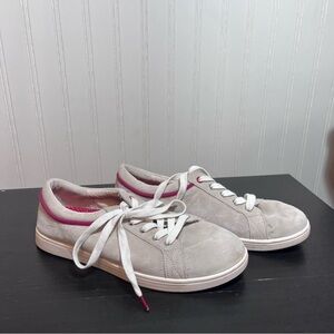 Revitalign Suede Orthopedic Sneakers Gray Magenta Accents Women’s Size 8 Wide
